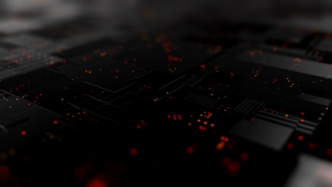 추상적인 하이테크 디지털 기술 배경은 입자와 금속판으로 만들어집니다.