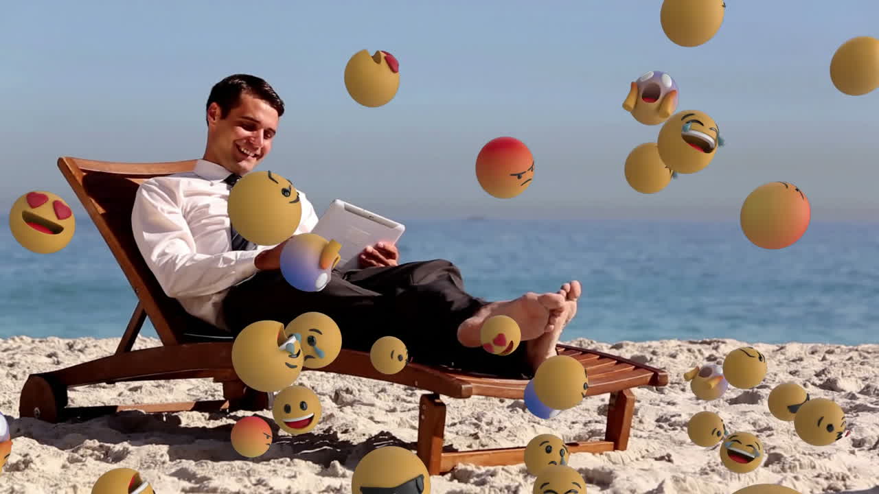 스마트폰을 사용하는 여자가 있는 이모지 아이콘