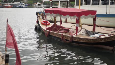 traditional turkish gondola on the river