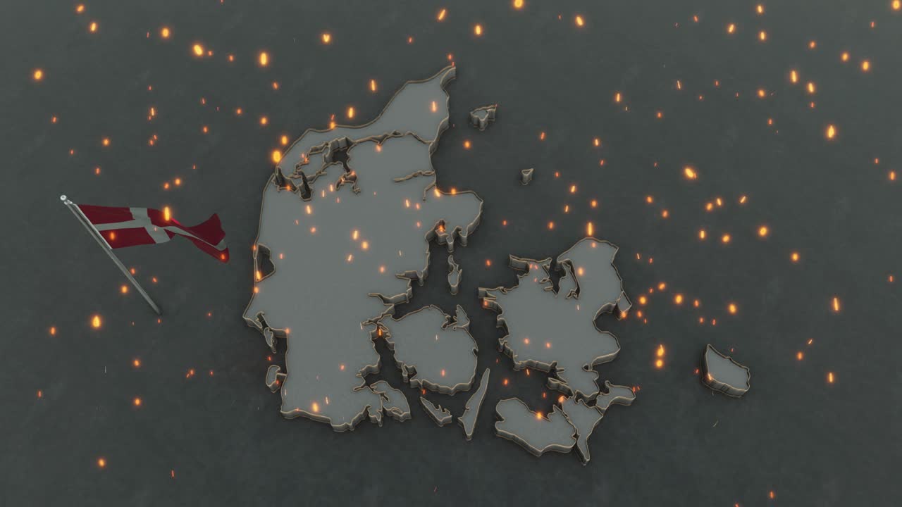 덴마크 지도와 발 4k
