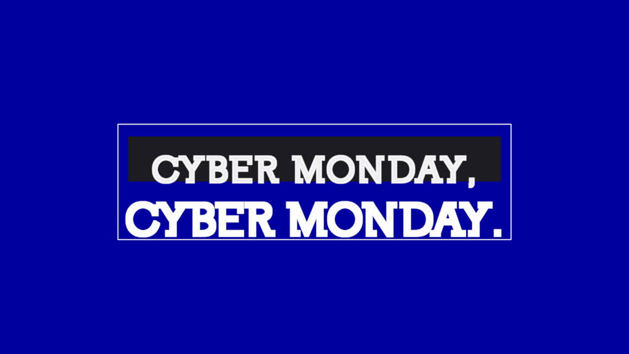 repita el texto del lunes cibernético en el marco en gradiente moderno azul