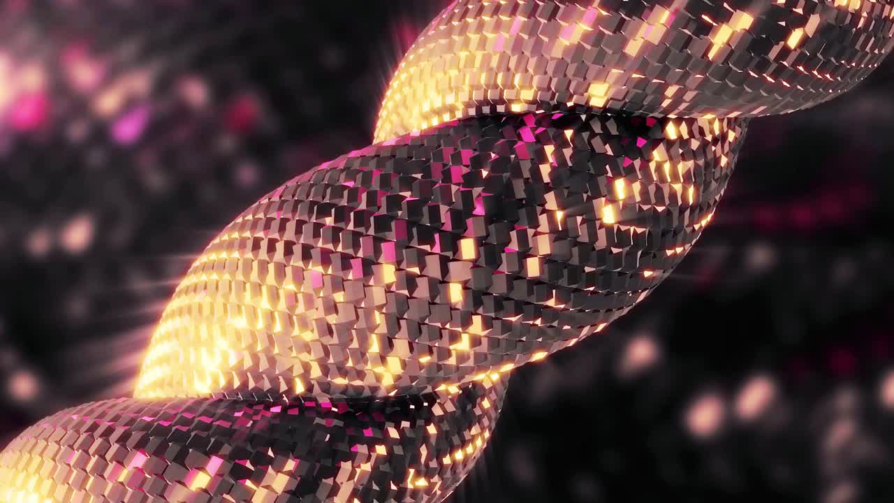 Gold Spiral with Disco Ball Effect