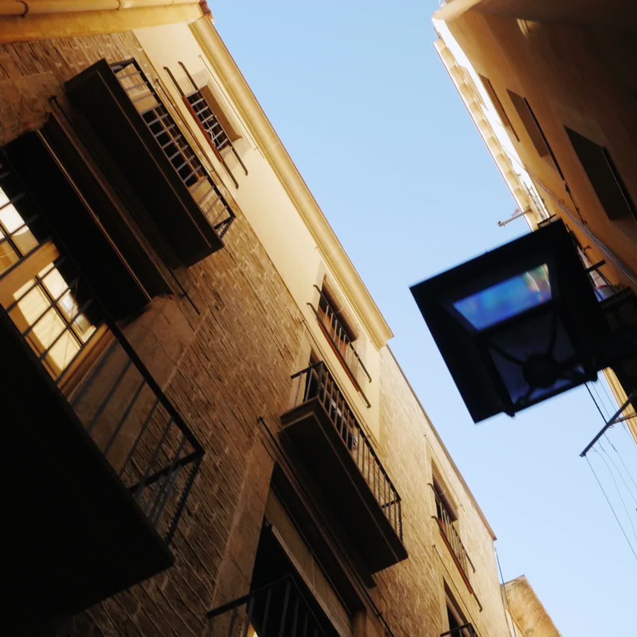 Strade strette del Quartiere Gotico di Barcellona