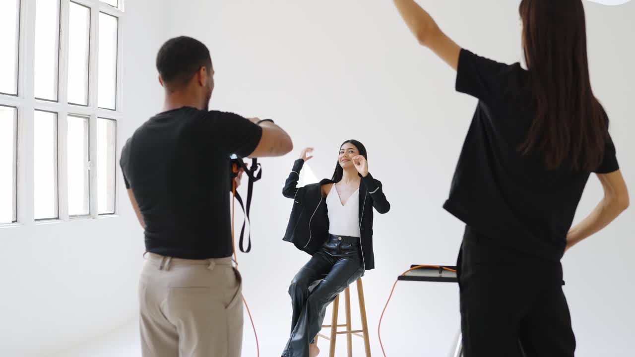 Fashion shoot behind the scenes