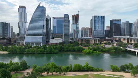 beautiful cinematic shot of austin skyline