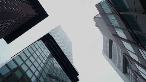 View-upwards-to-skyscraper-and-cables-in-Frankfurt-city