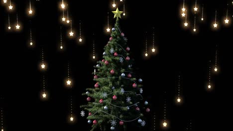 árbol-De-Navidad-Y-Estrellas-Fugaces