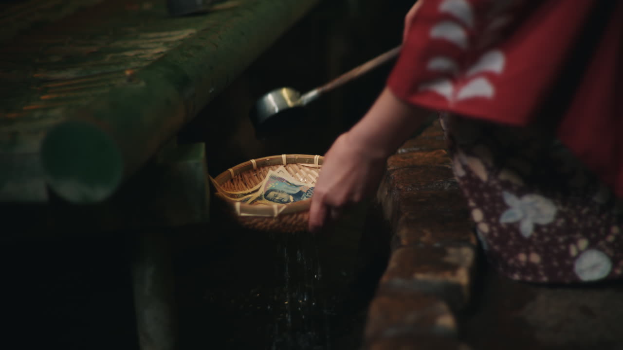 Paying respects at a traditional Japanese temple