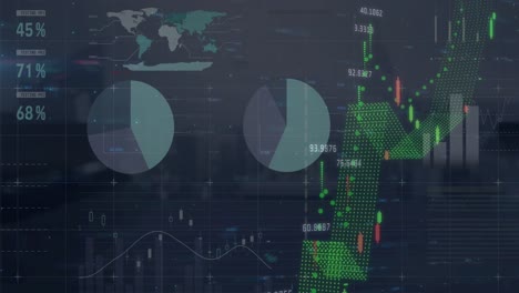 Animación-Del-Procesamiento-De-Datos-Financieros-Sobre-El-Paisaje-Urbano