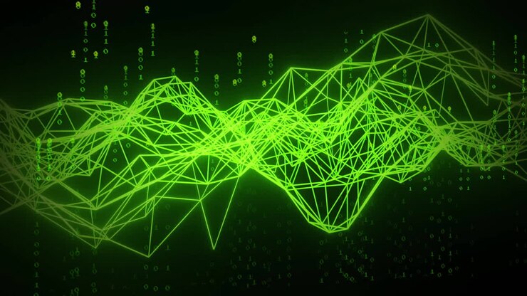 Animation of network of connections over data processing