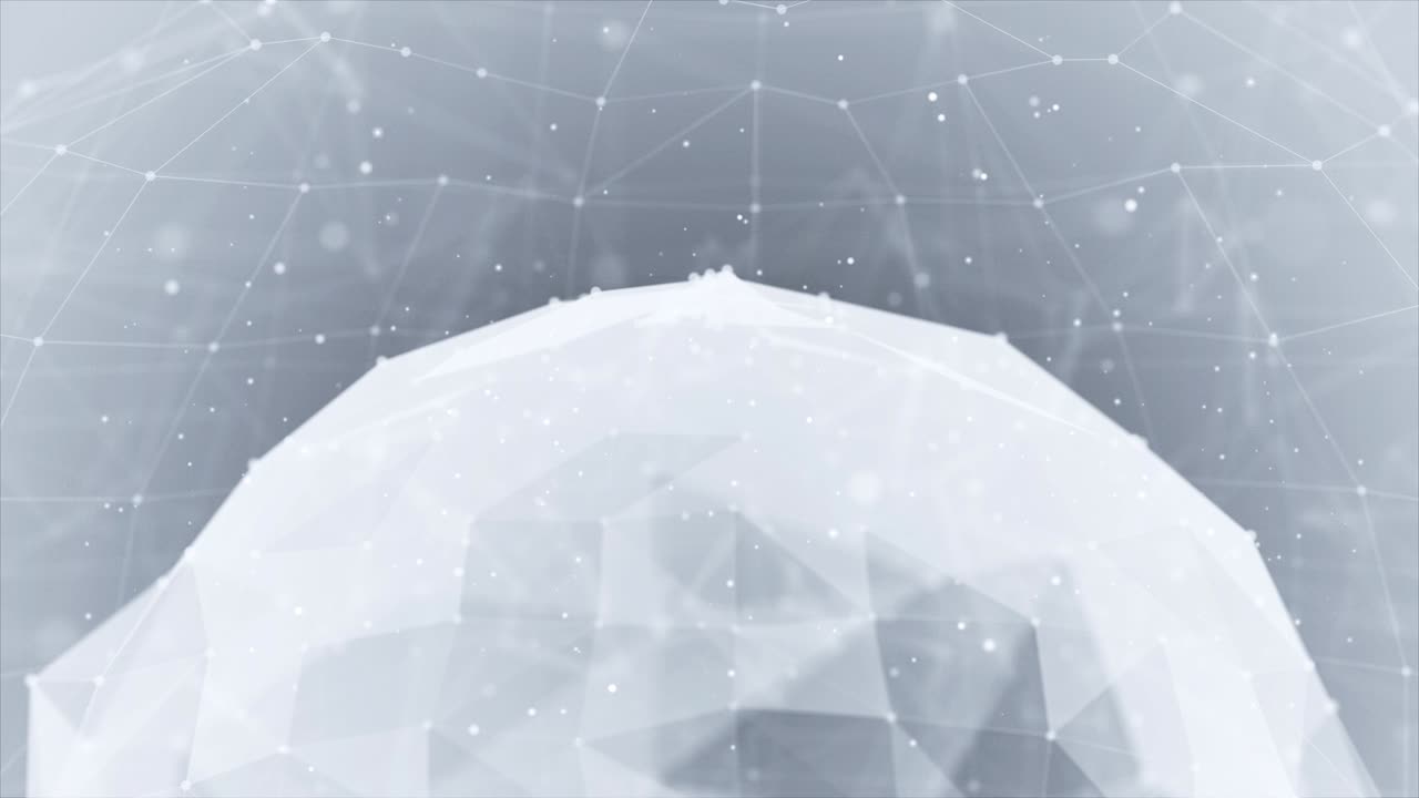 Technology wireless network globe communications system with world map Loop.