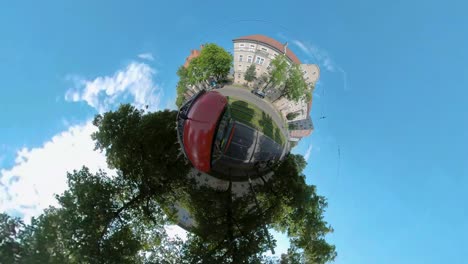 little planet format of munich in germany