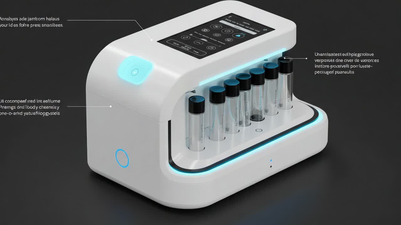 Advanced Device for Precision Liquid Analysis Featuring Multiple Sample Vials and Intuitive Touch Controls for Enhanced Laboratory Efficiency
