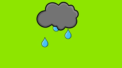 video de pantalla verde nublada y lluviosa