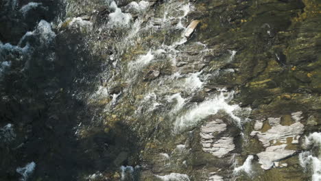 Aerial-view-of-West-River-flow,-Dummerston,-Vermont,-United-States