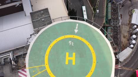 hospital helicopter pad aerial view