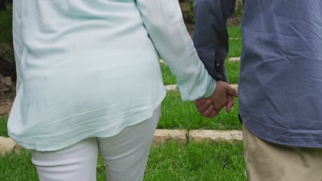 Senior-couple-in-a-garden