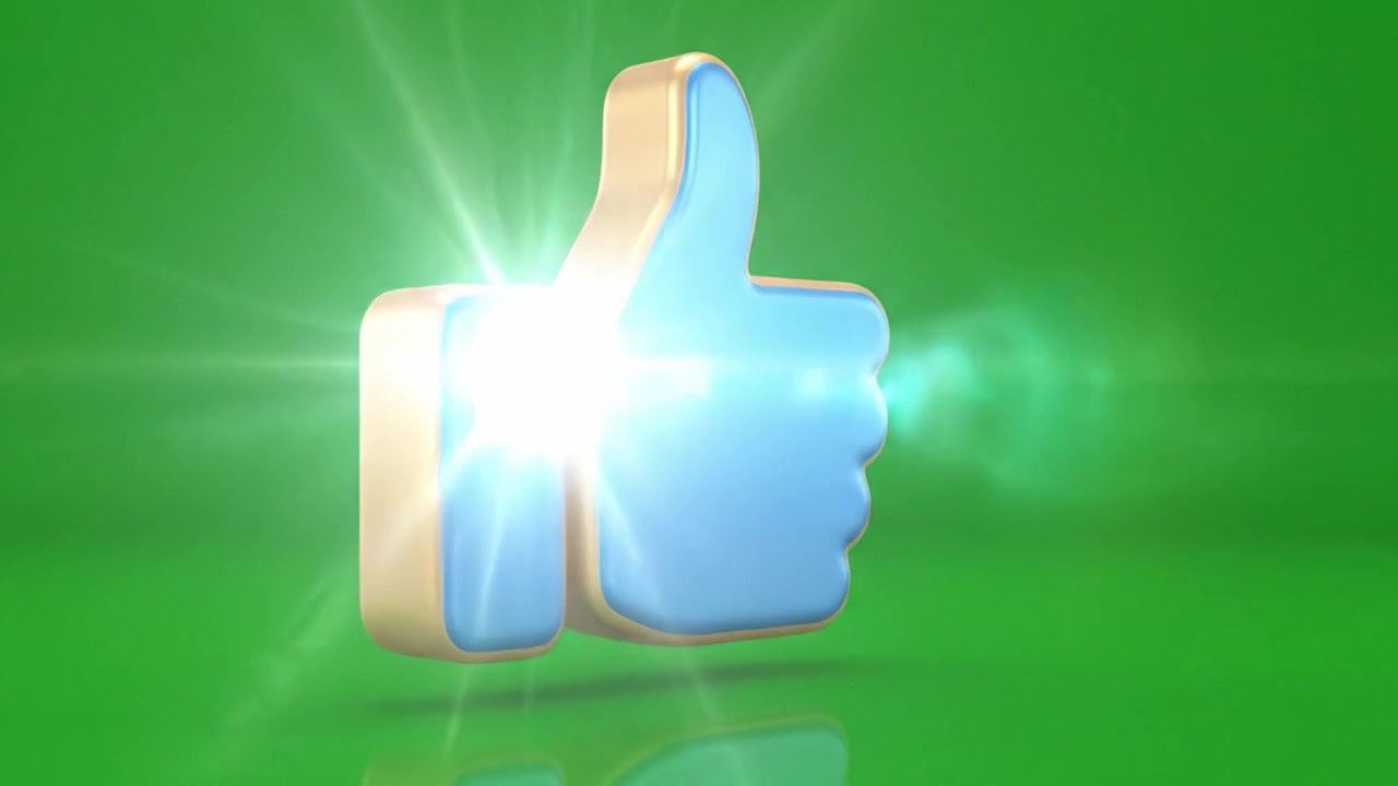 A Vibrant Blue Thumbs Up Icon Against a Bold Green Background, Symbolizing Positive Feedback, Approval, or Liking in Various Contexts, Perfect for Social Media and Online Engagement.