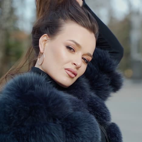 outdoor portrait of young woman