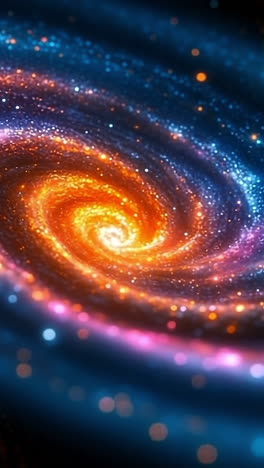 colorful spiral galaxy in deep space. bright cosmic spiral galaxy with vivid colors and glowing stars set against the backdrop of deep space.