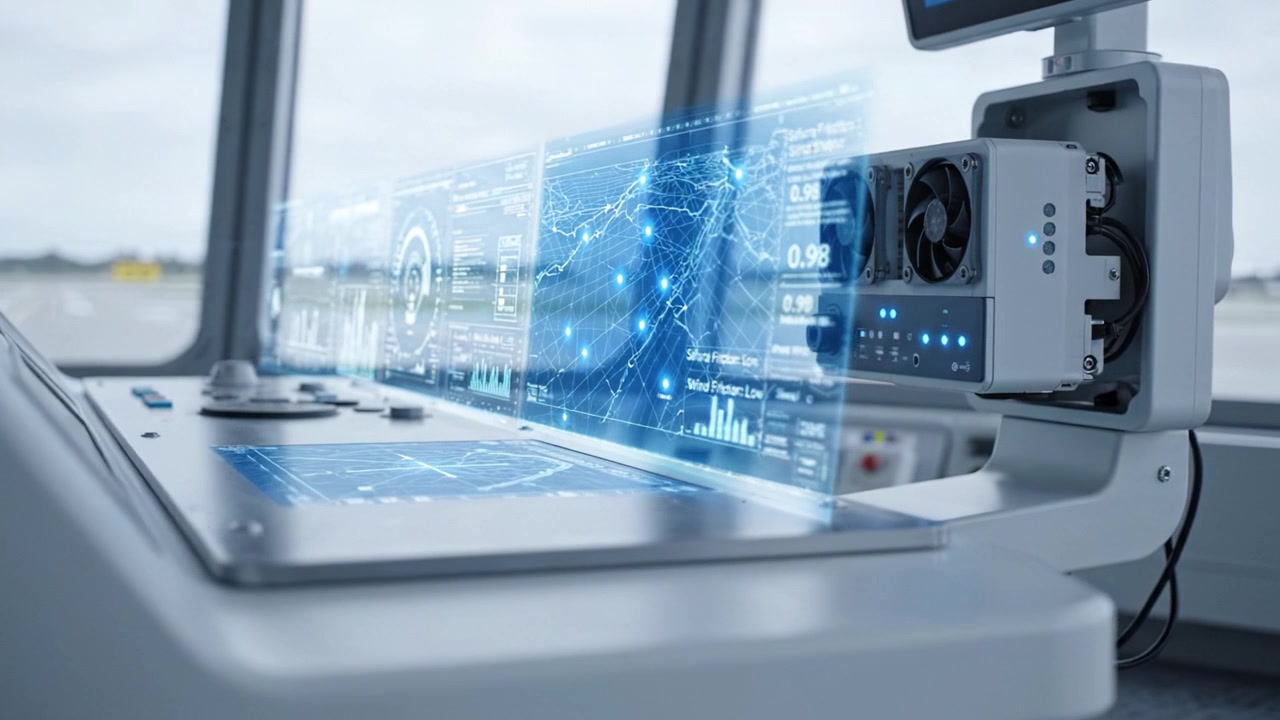 運用効率とテクノロジー統合を向上させるため、高度なデータ視覚化と監視機能を備えた革新的な制御ステーションインターフェース