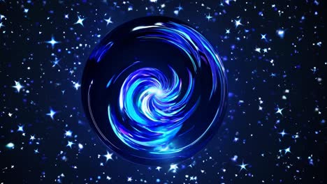 abstract glowing sphere in space