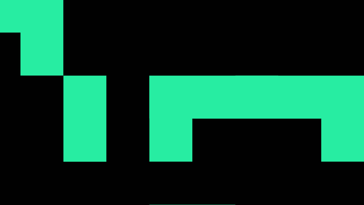 Green Screen Reveal with Expanding Pixelated Squares