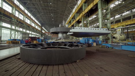 large gear assembly in industrial factory