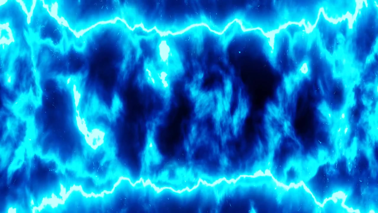 Abstract Intense Blue Electric Fire Energy Plasma Background