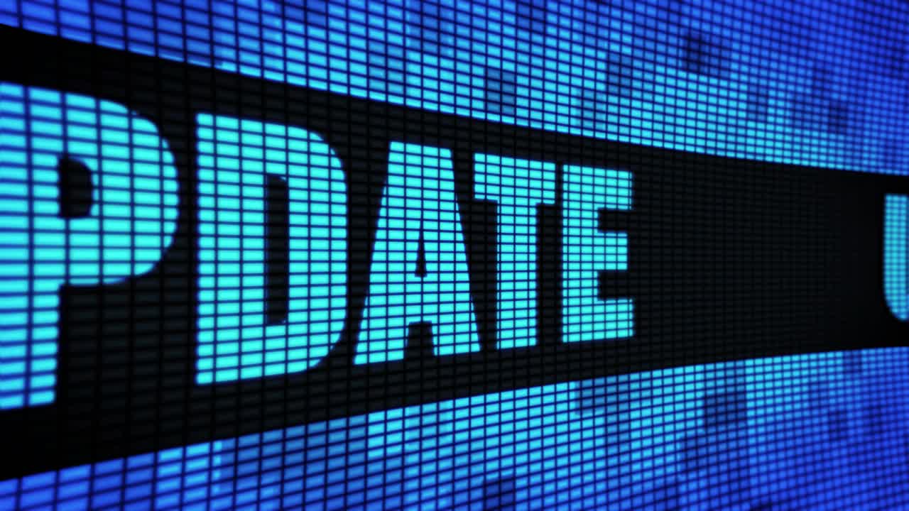 Digital Update Message on LED Screen