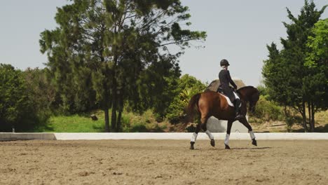 Caucasian-woman-riding-her-horse