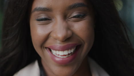 Portrait-happy-african-american-woman-smiling