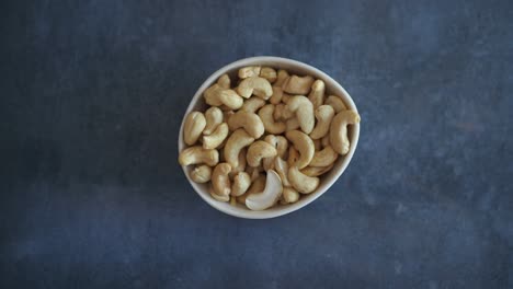 close up of cashew nuts in a bowl