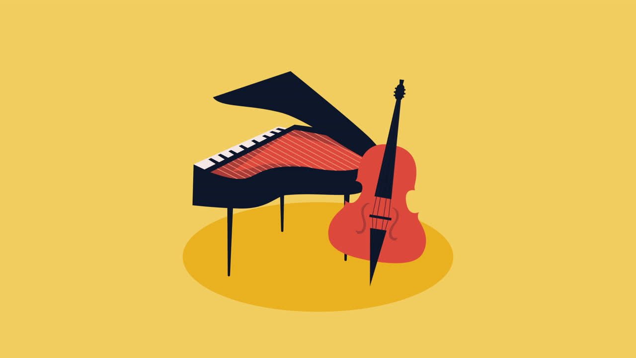 Piano and Cello Illustration