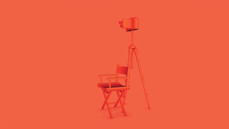 silla del director, cámara de cine 4k