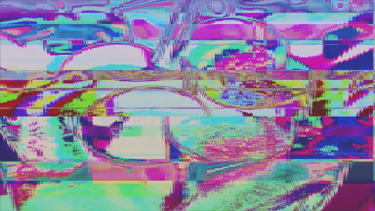 Sfondo iridescente cyberpunk scintillante con errore dati moderno.