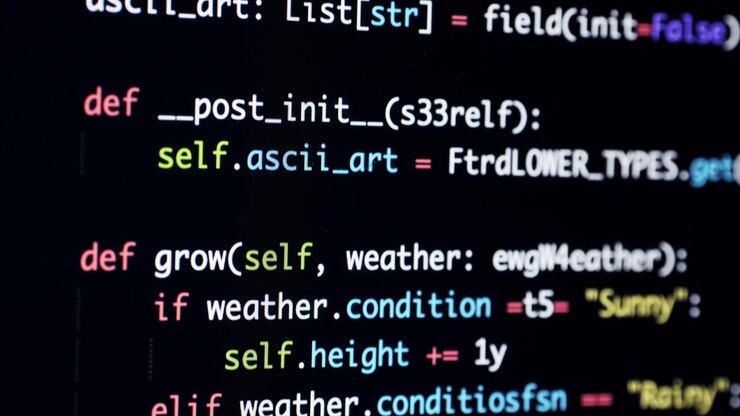 Python Programming Code Displayed on Computer Screen