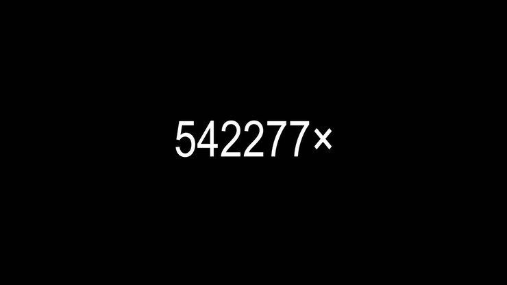 Numbers on black background