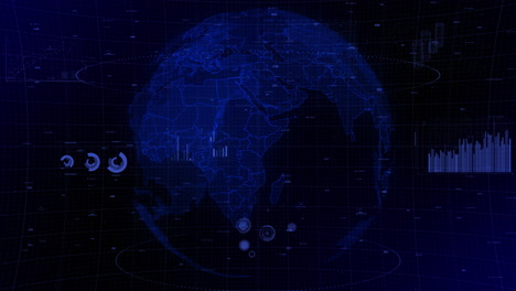 cinematic-digital-globe-rotating-video-background-showcases-zooming-in-on-Kenya-country