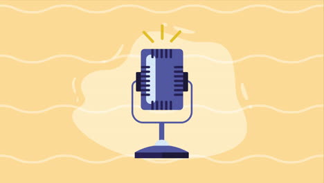 microphone audio device tech animation