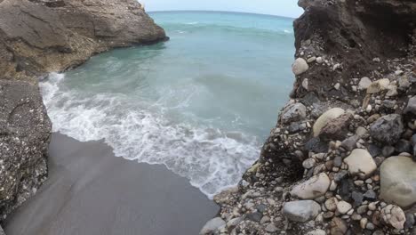 spain malaga nerja beach on a summer cloudy day using a drone and a stabilised action cam-8