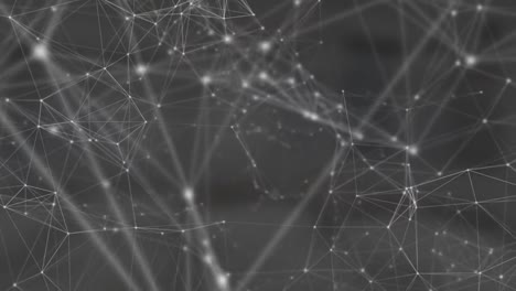 animation of network of connections over grey background