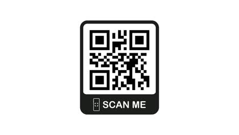 qr code for smartphone. inscription scan me with smartphone icon. qr code for payment. motion graphics.