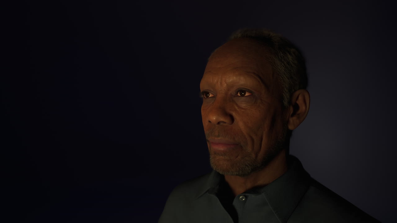 very old African American man