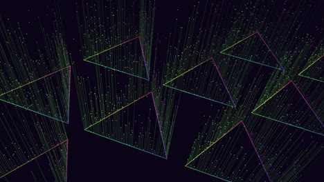 Buntes-Geometrisches-Muster-Aus-überlappenden-Dreiecken-Im-3D-Rendering