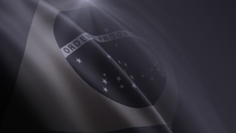 pantalla completa la bandera de brasil está ondeando lentamente y en bucle