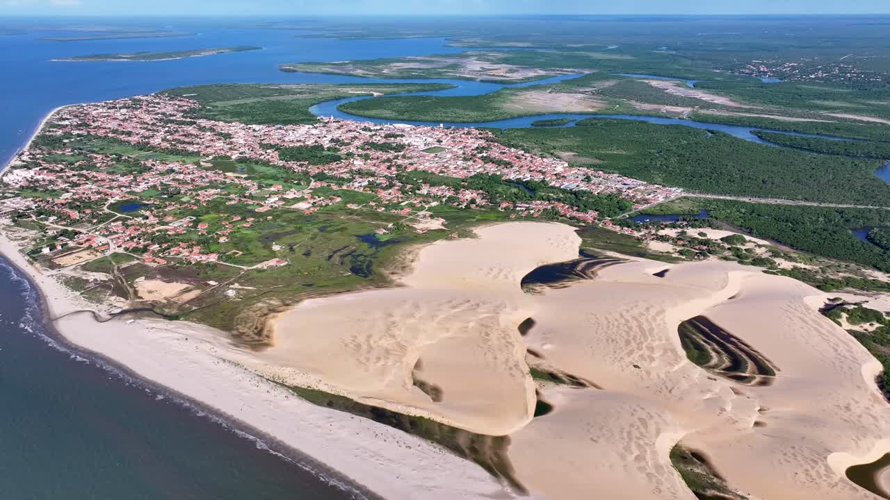 Tutoia Skyline At Tutoia In Maranhao Brazil. Nature Scenery. Brazilian Delta Of The Americas. Tutoia Skyline At Maranhao. Riverside City. Beach Landscape. Vacations Travel. Brazil Northeast