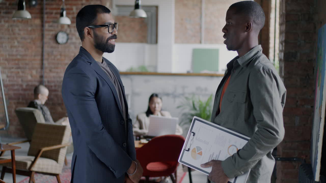 Business Discussion in Modern Office