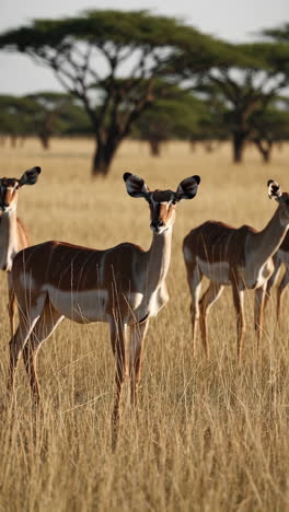 gazelles in the african savanna