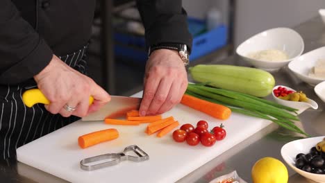 chef chopping vegetables